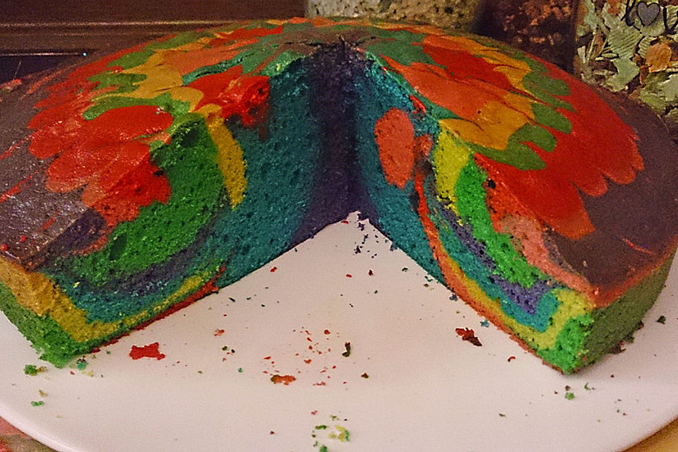 Regenbogenkuchen