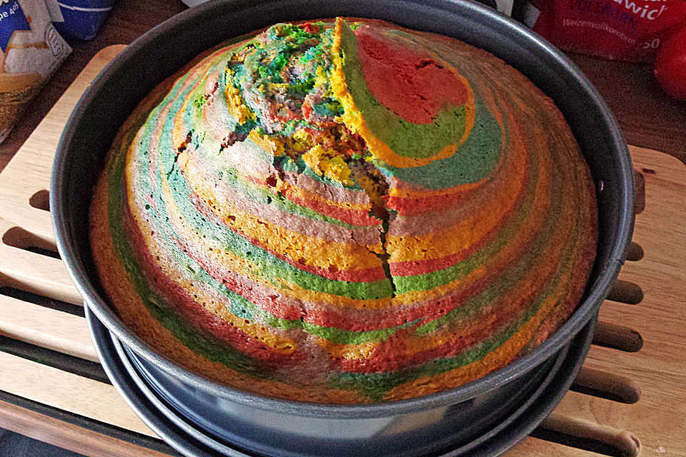 Regenbogenkuchen