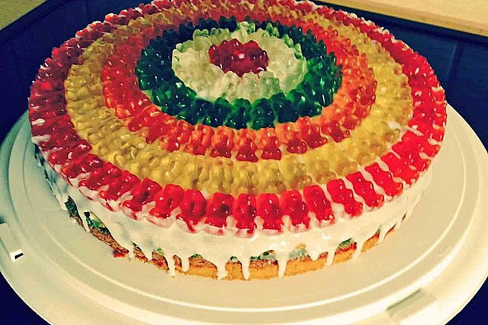 Regenbogenkuchen