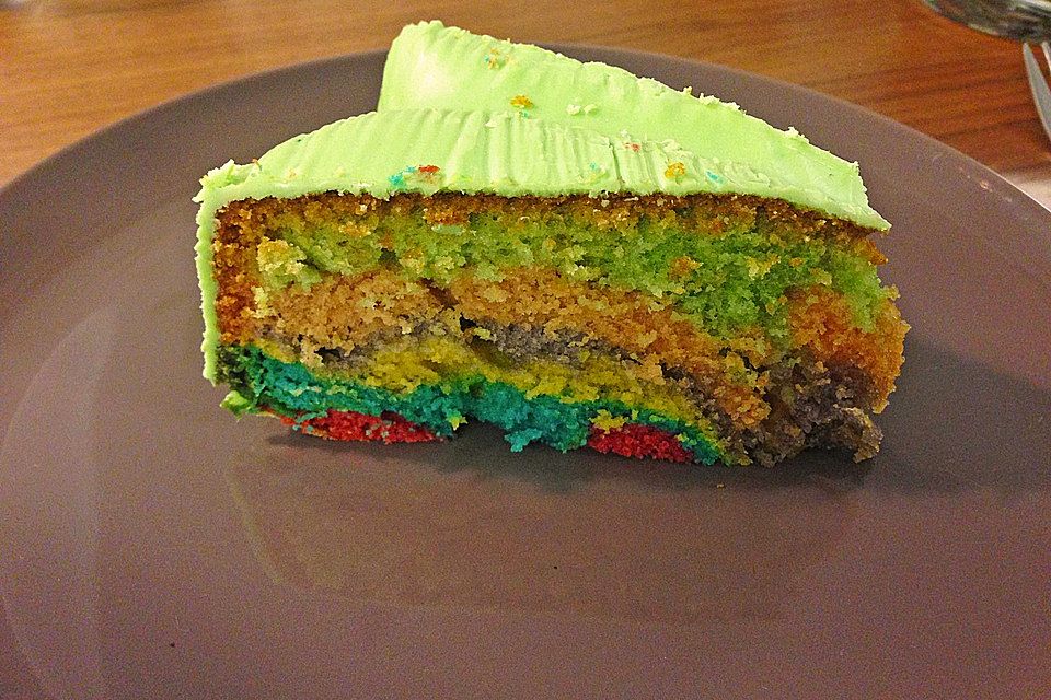 Regenbogenkuchen