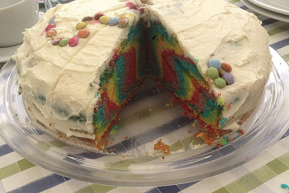 Regenbogenkuchen