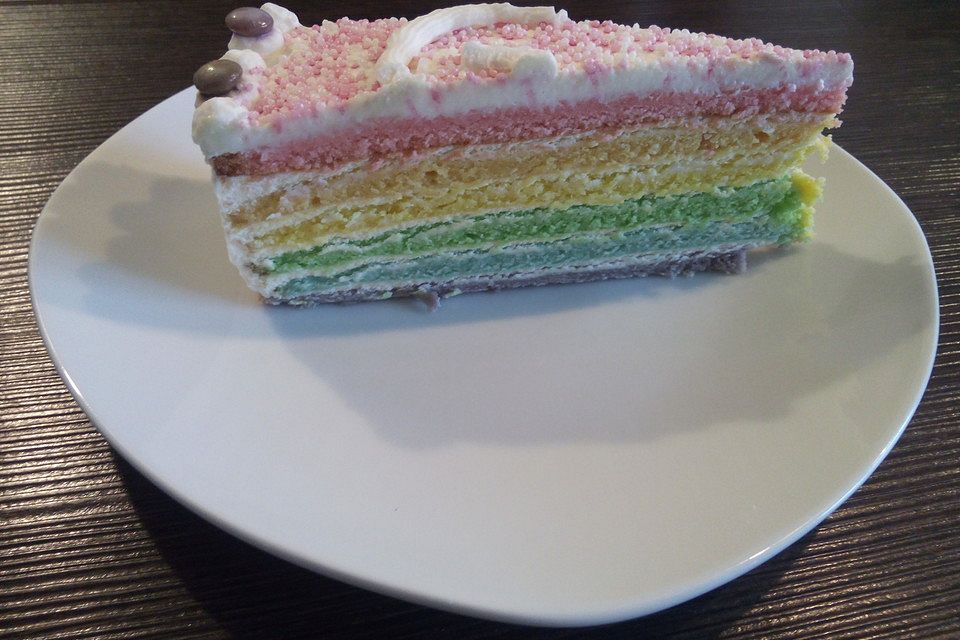 Regenbogenkuchen