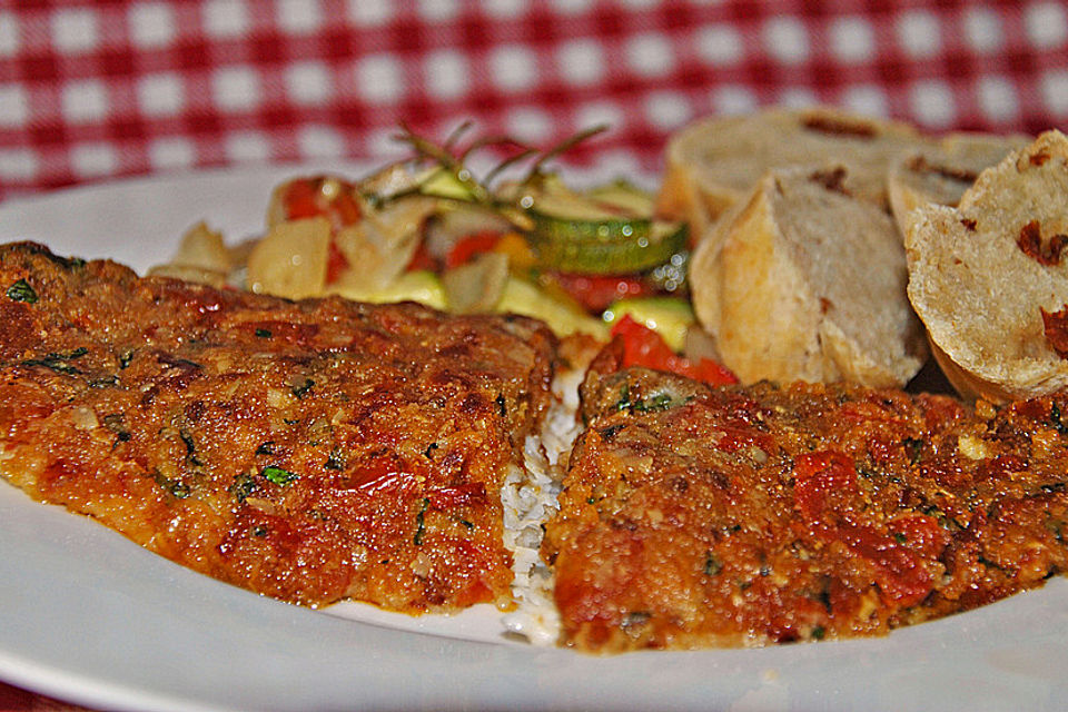 Seelachs mit Tomatenkruste