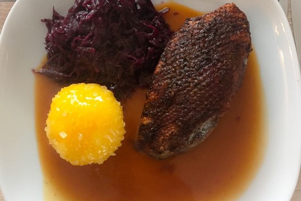 Entenbrustfilets mit Orangensoße