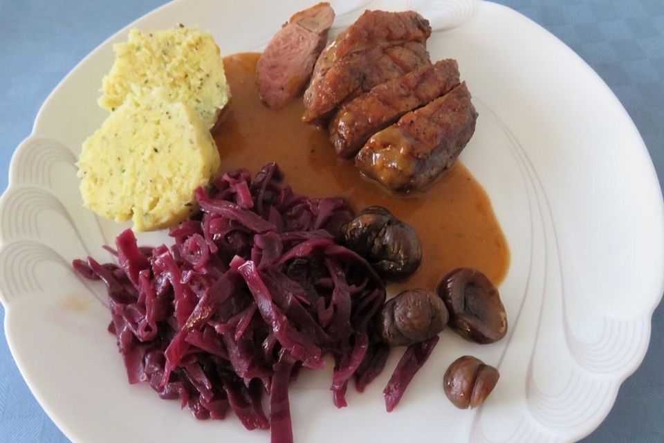 Entenbrustfilets mit Orangensoße