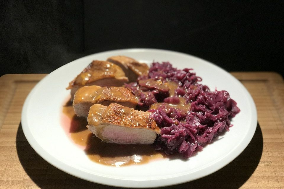 Entenbrustfilets mit Orangensoße