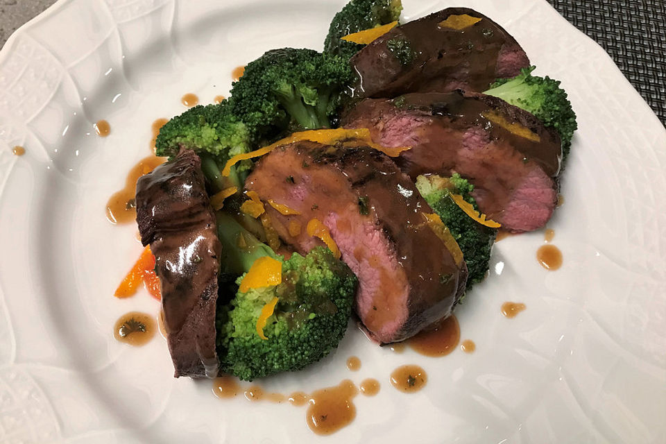 Entenbrustfilets mit Orangensoße