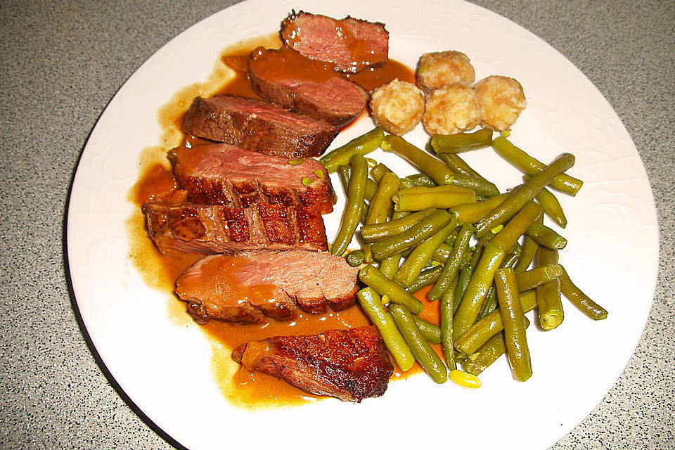 Entenbrustfilets mit Orangensoße