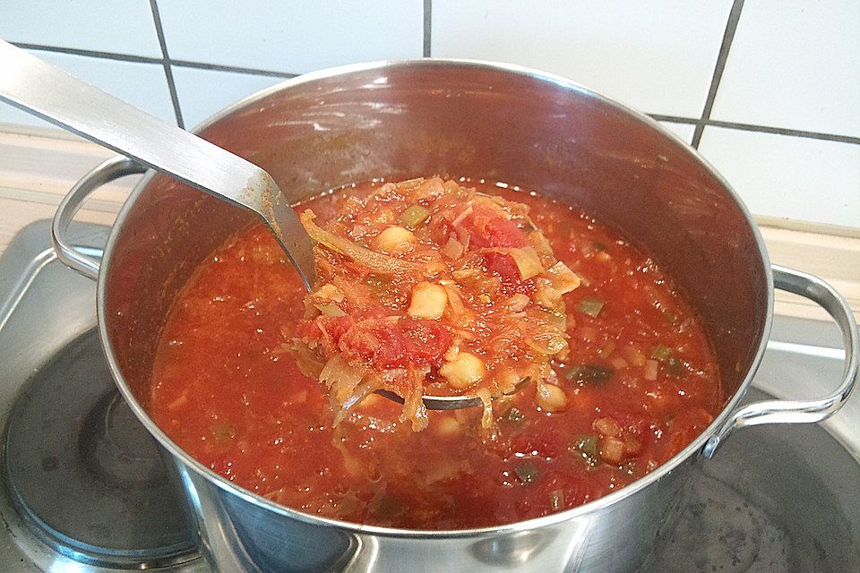 Scharfe Mitternachtssuppe - vegetarisch