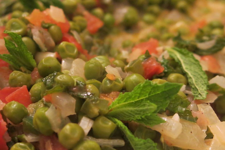 Pikante Tomaten - Erbsen - Suppe