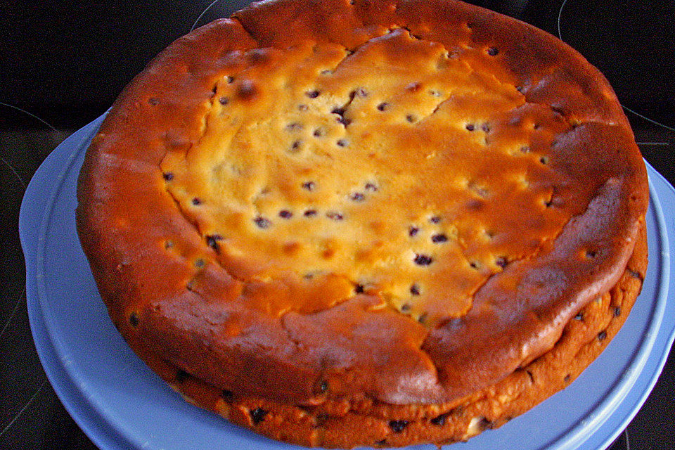 Schmandtorte mit Heidelbeeren