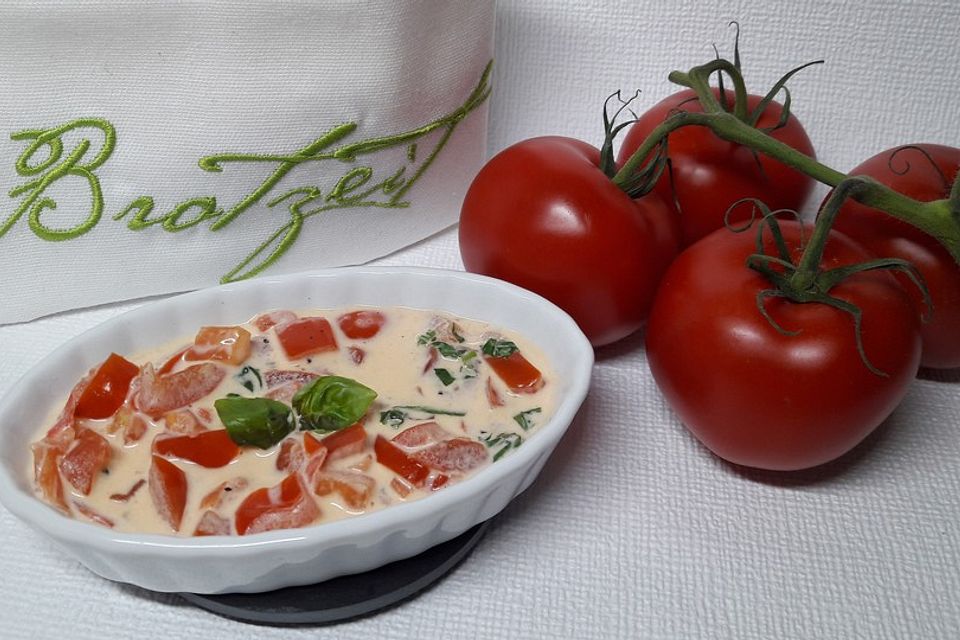 Einfache Tomaten - Sahne Sauce