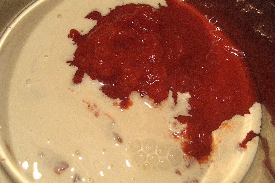 Einfache Tomaten - Sahne Sauce