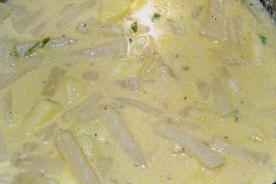 Kohlrabieintopf mit Käse