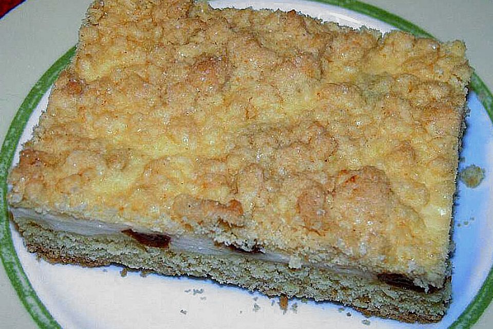 Quarkstreuselkuchen auf dem Blech