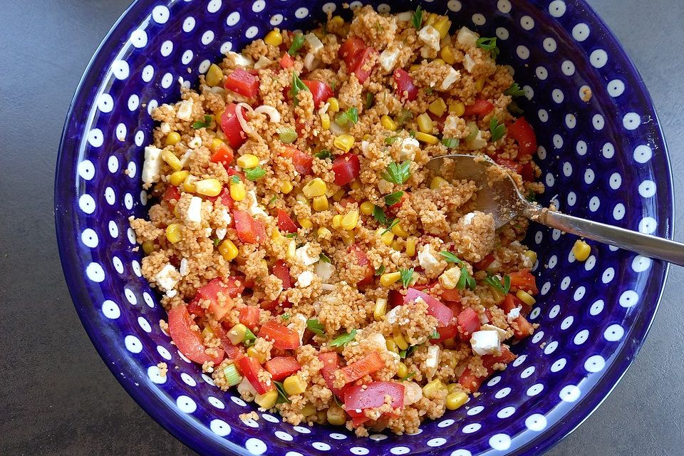 Couscous-Salat, lecker würzig