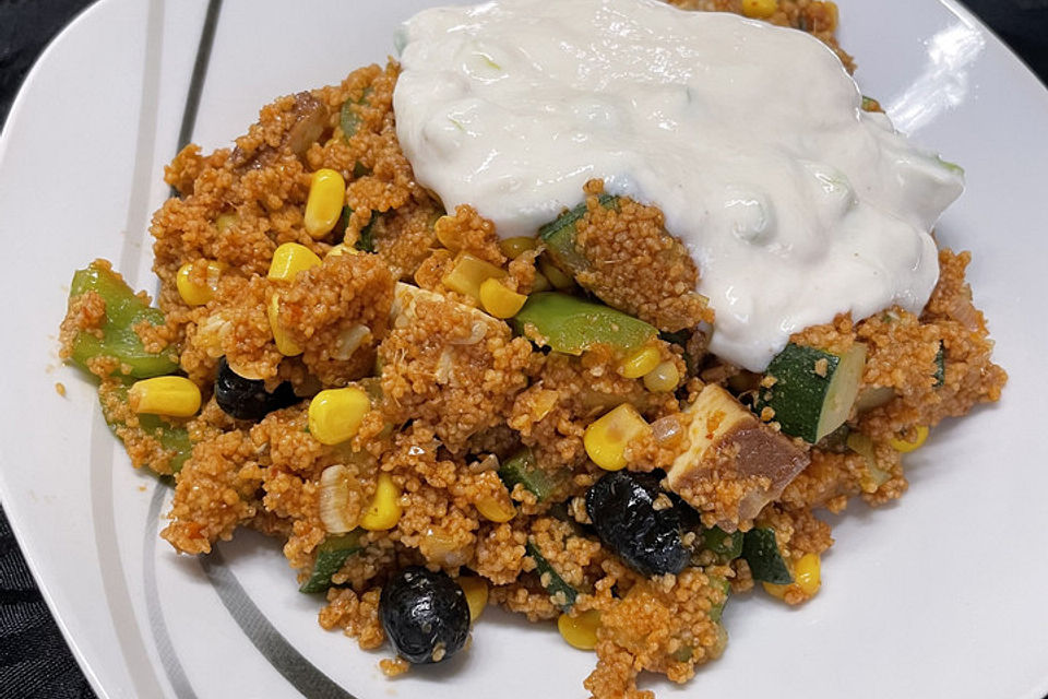 Couscous-Salat, lecker würzig