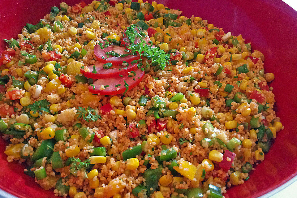 Couscous-Salat, lecker würzig