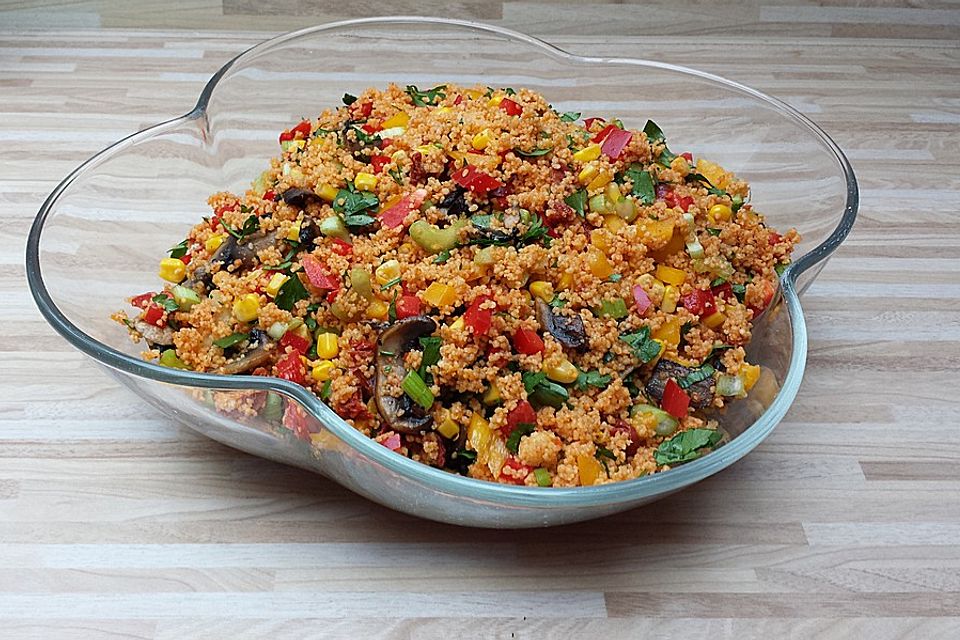 Couscous-Salat, lecker würzig