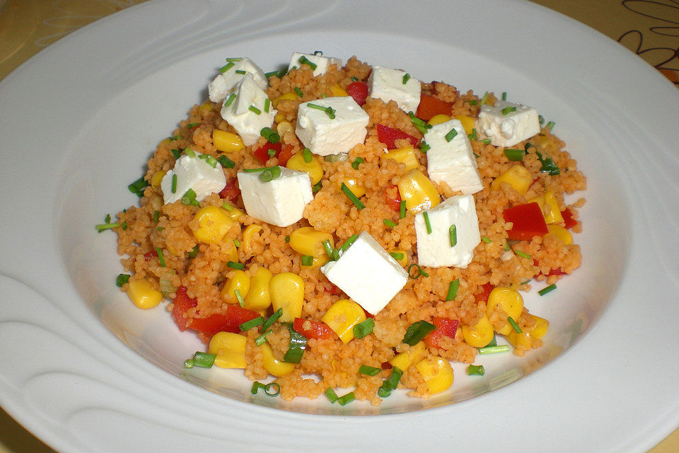 Couscous-Salat, lecker würzig