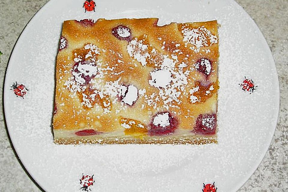 Saftiger Käsekuchen mit Früchten