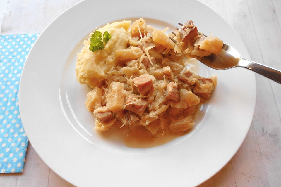 Sauerkraut mit Kassler