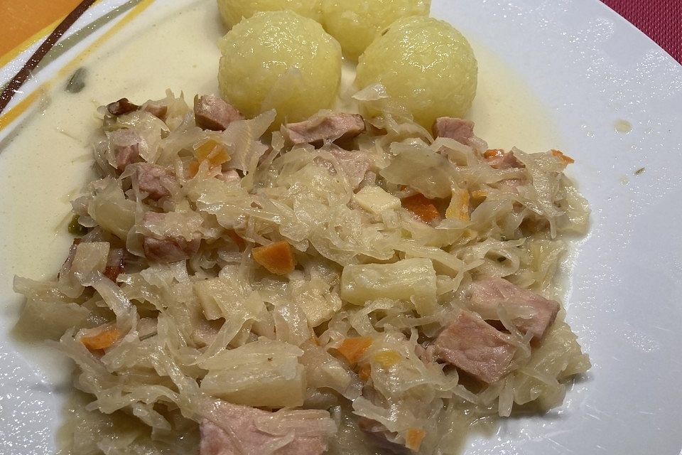 Sauerkraut mit Kassler