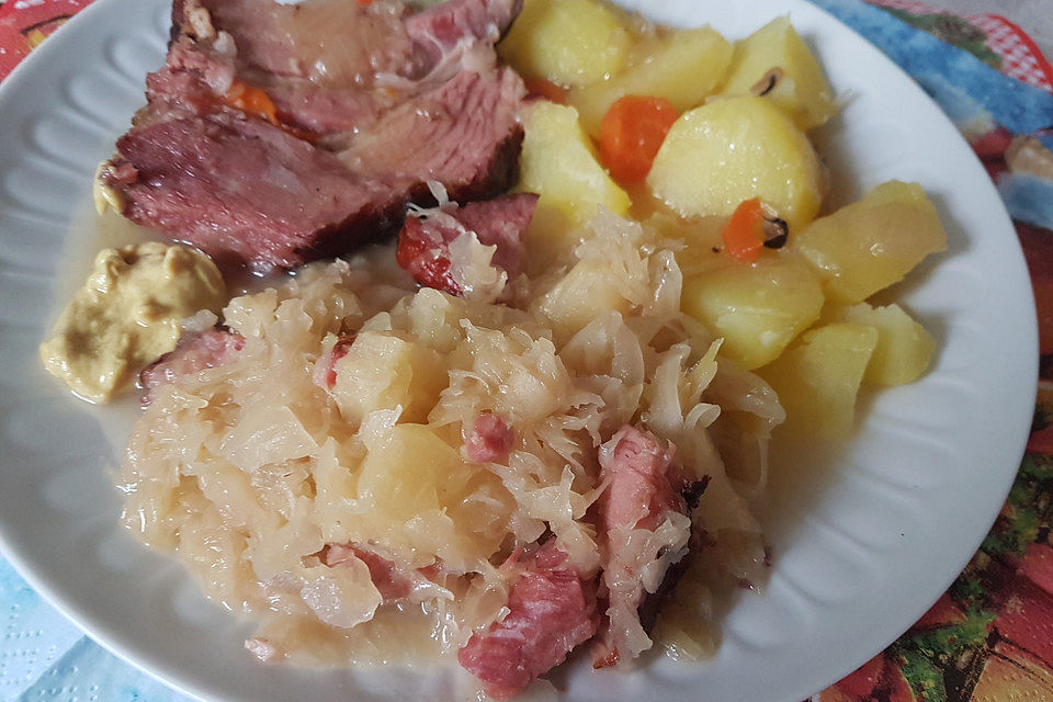 Sauerkraut mit Kassler