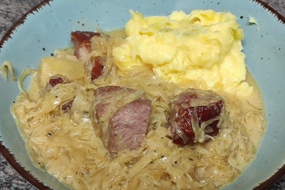 Sauerkraut mit Kassler