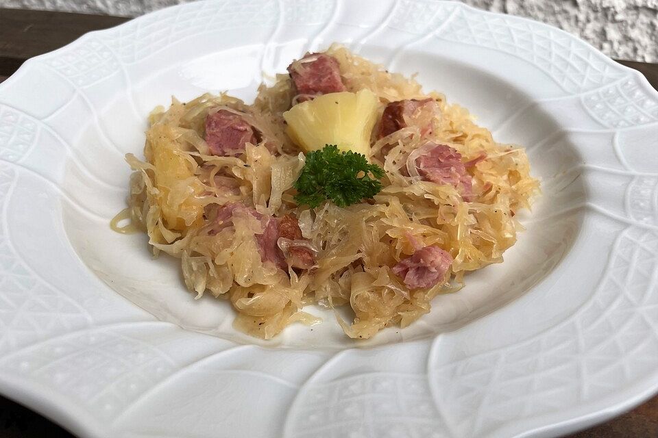 Sauerkraut mit Kassler