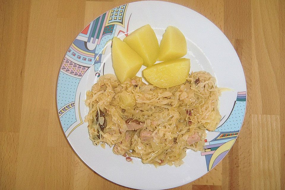 Sauerkraut mit Kassler