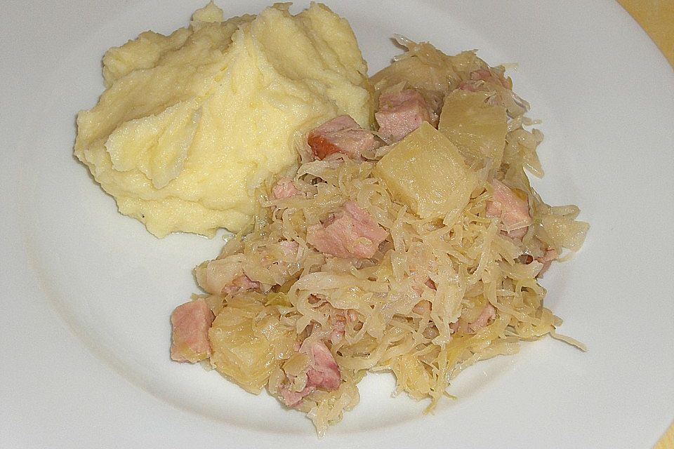 Sauerkraut mit Kassler