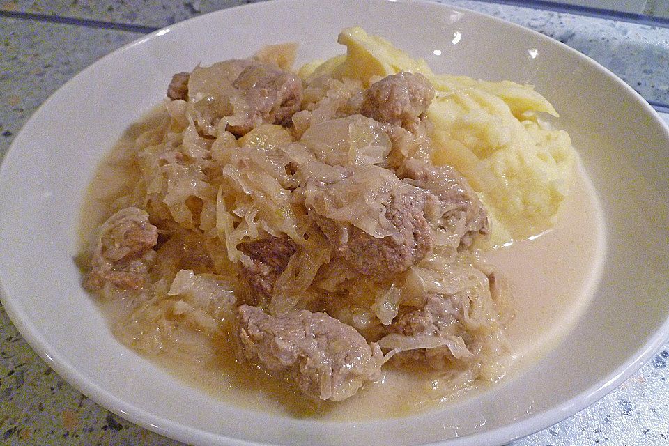 Sauerkraut mit Kassler