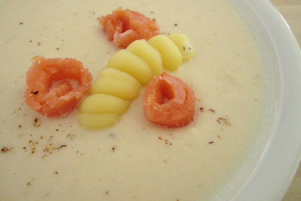 Inges Cremesuppe mit Lachs