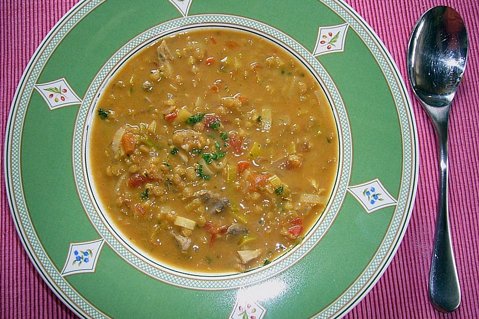 Anglo - indische Curry - Linsensuppe