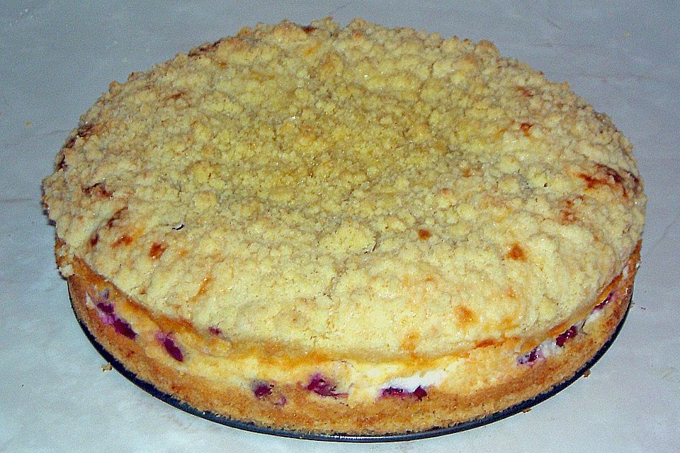 Käsekuchen mit Kirschen