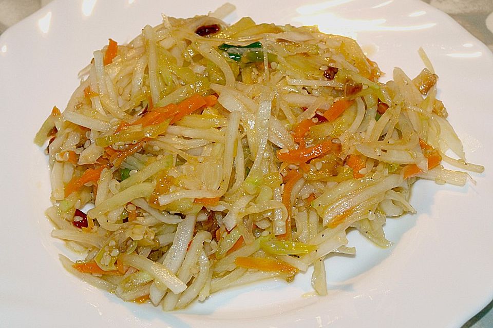 Asiatischer Rettich - Möhren - Salat