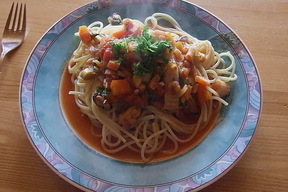 Spaghetti mit Meeresfrüchten