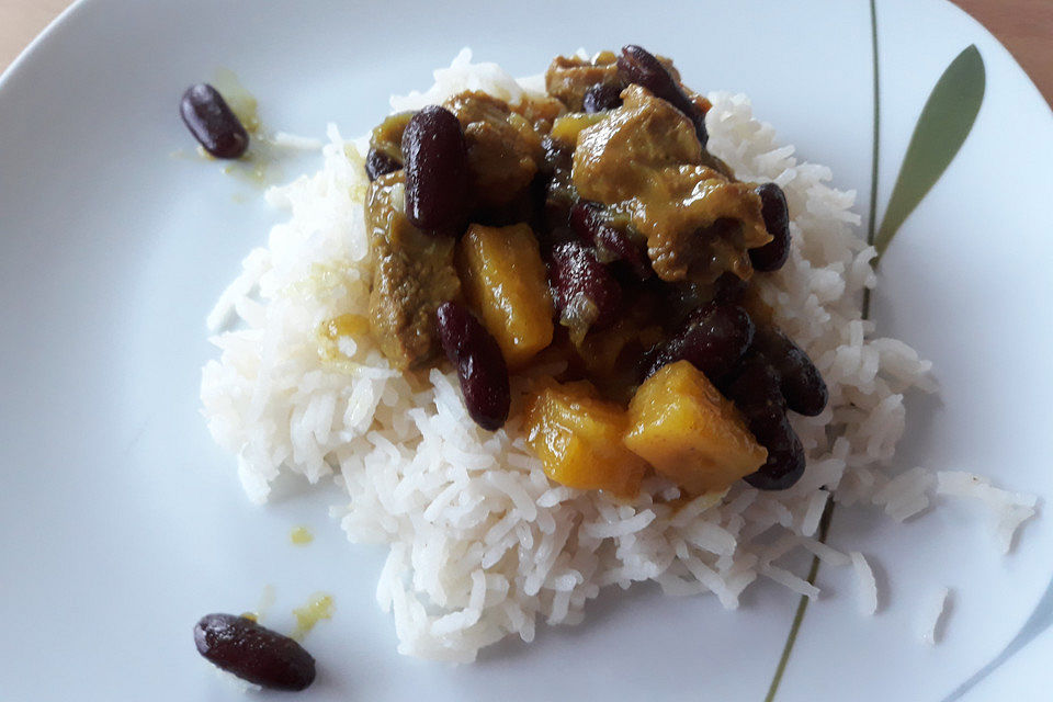 Lammcurry mit Ananas