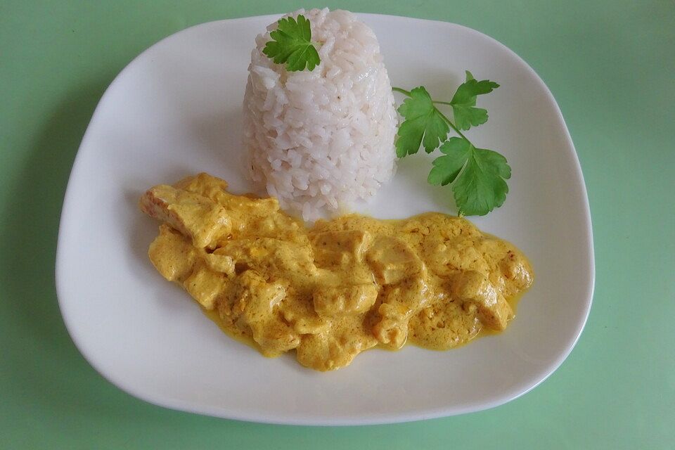 Hühnchencurry mit Reis