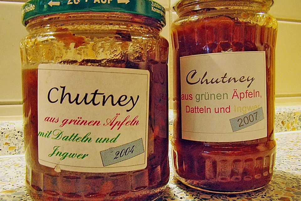 Chutney von grünen Äpfeln