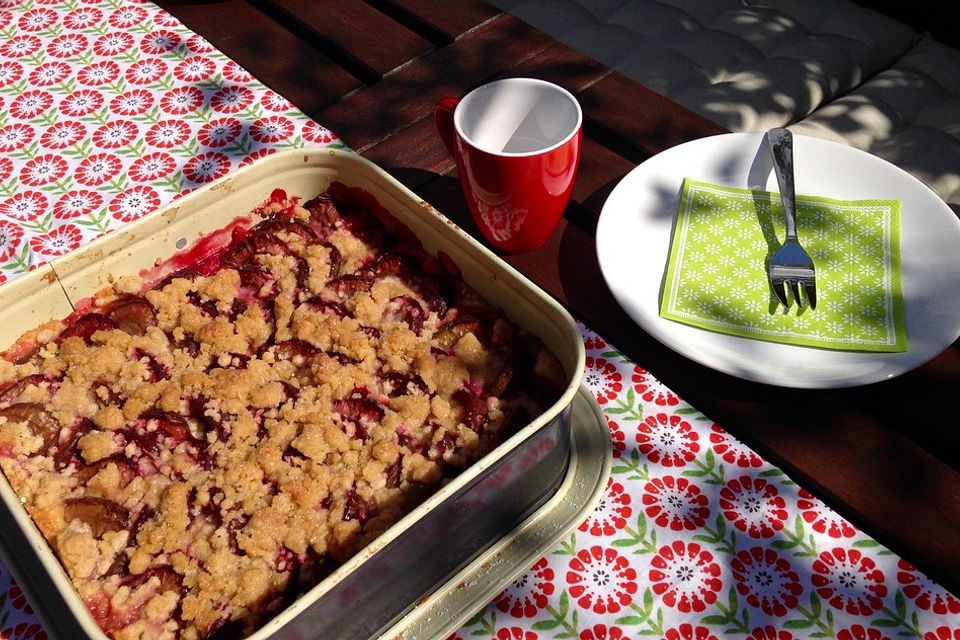 Hildes Zwetschgenkuchen mit Zimtstreuseln