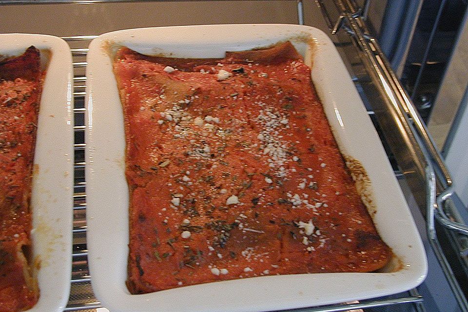 Mangold-Lasagne mit Schafskäse