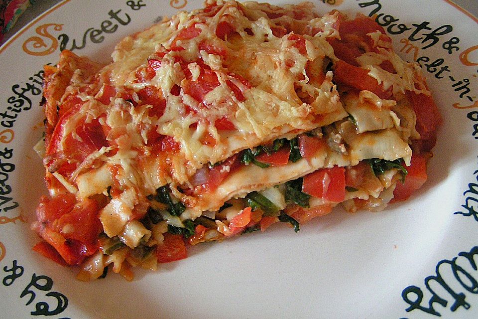 Mangold-Lasagne mit Schafskäse