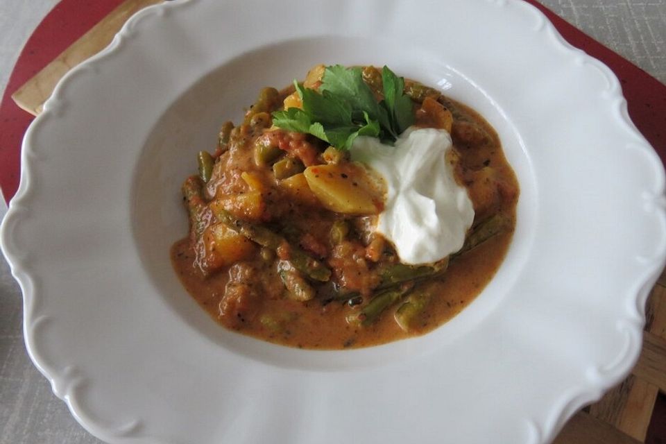 Bohnen-Tomaten-Suppe