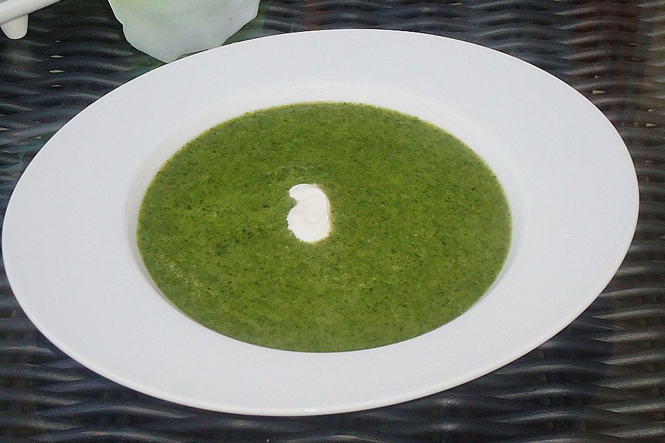 Käse - Spinat - Suppe