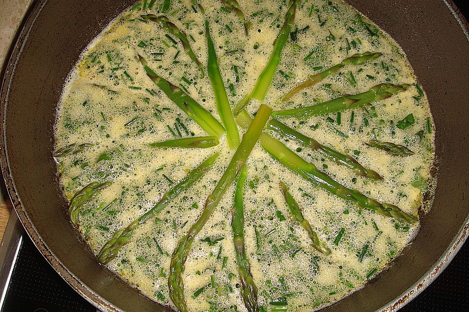 Spargel - Frittata mit Minze