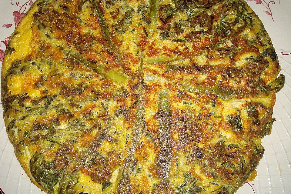 Spargel - Frittata mit Minze