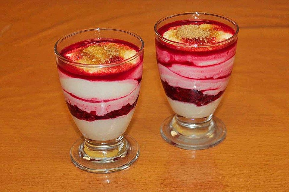 Fruchtiges Himbeer - Dessert