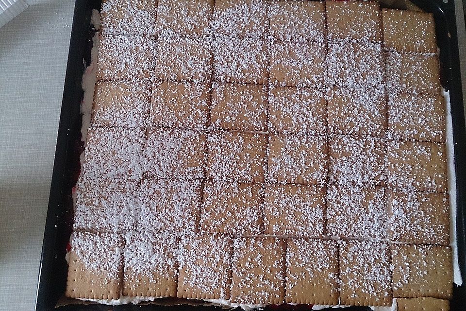 Butterkeks-Himbeer-Kuchen